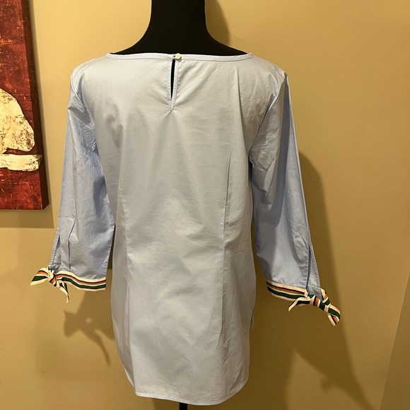 NWOT Talbots Grosgrain-Ribbon-Tie Top, size Small - Picture 2 of 7